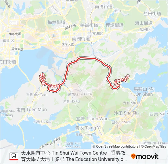 265S Bus Line Map