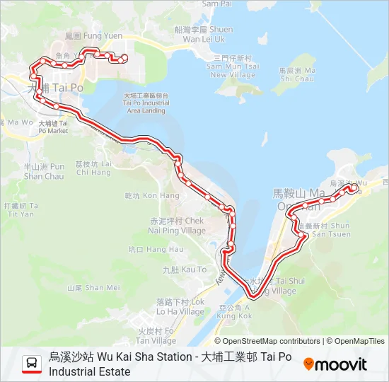 274P Bus Line Map