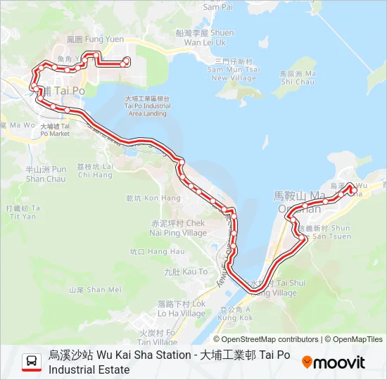 274P Bus Line Map