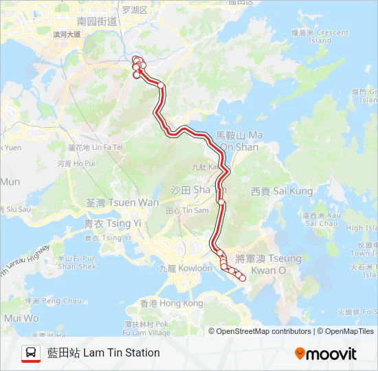 277E Bus Line Map