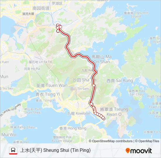 277E Bus Line Map