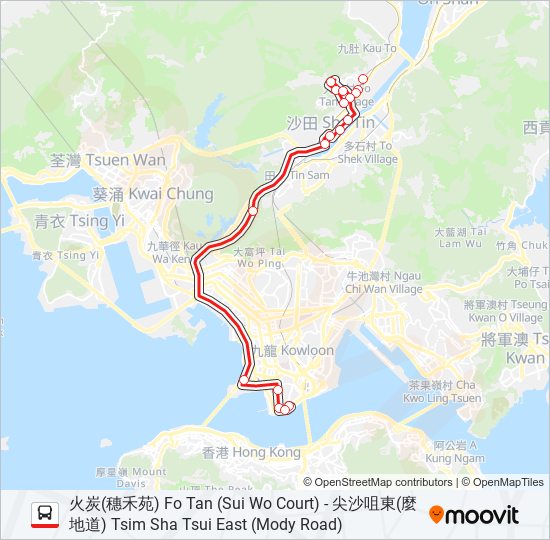 280X bus Line Map