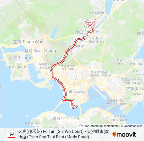 280X Bus Line Map