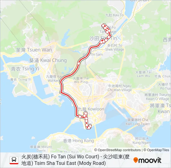 280X Bus Line Map
