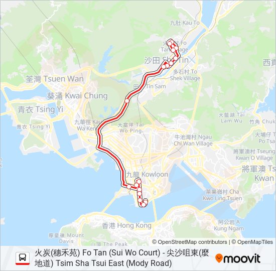 280X bus Line Map