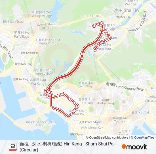 286X Bus Line Map