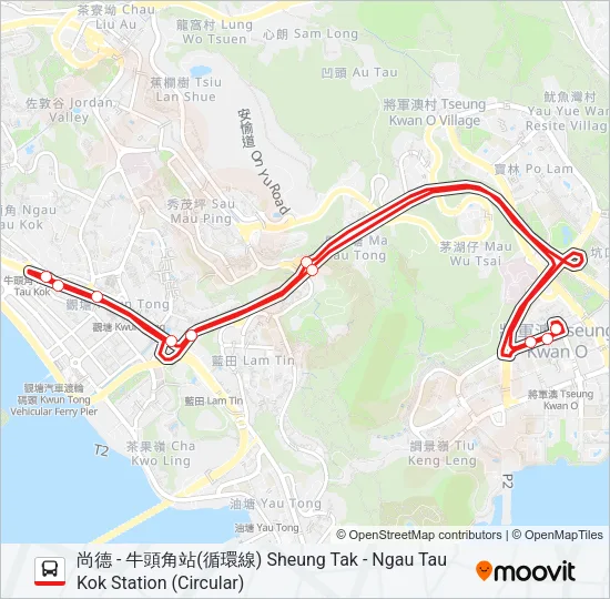 296A Bus Line Map