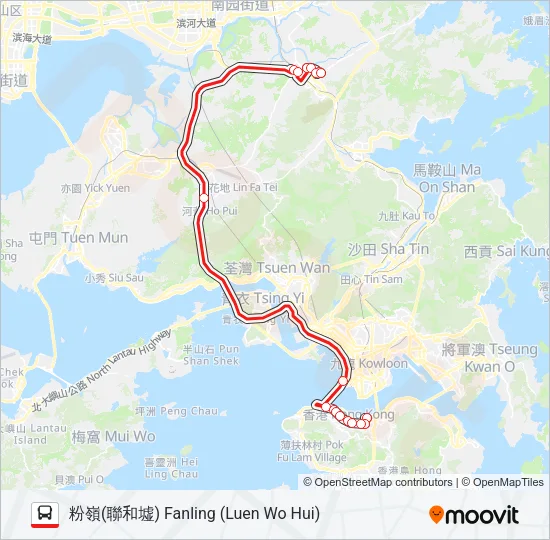 巴士978A的線路圖