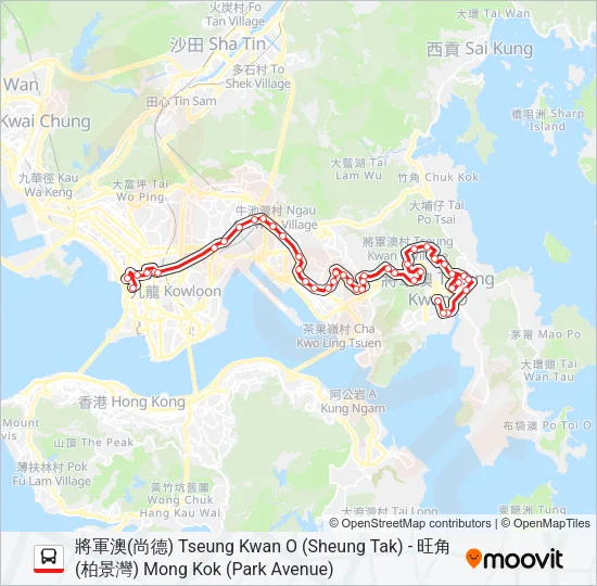 N293 Bus Line Map