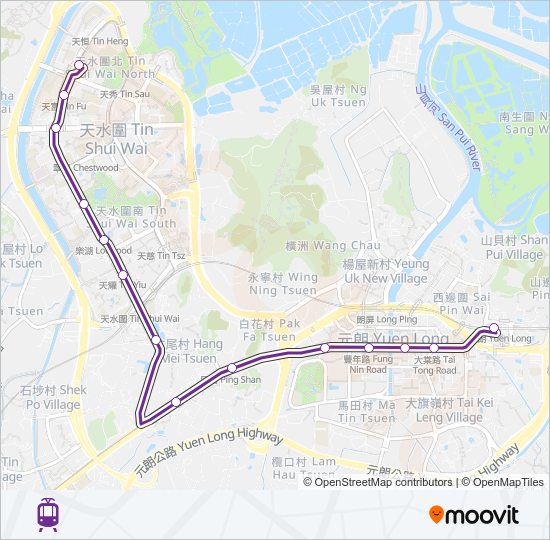 761P light rail Line Map