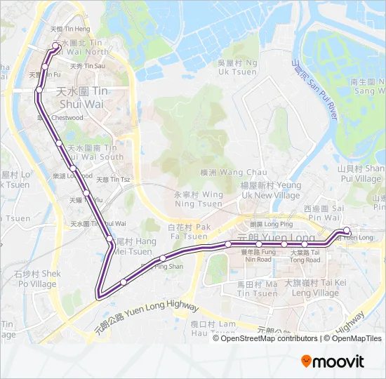 761P Light Rail Line Map