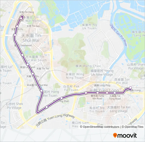 761P Light Rail Line Map