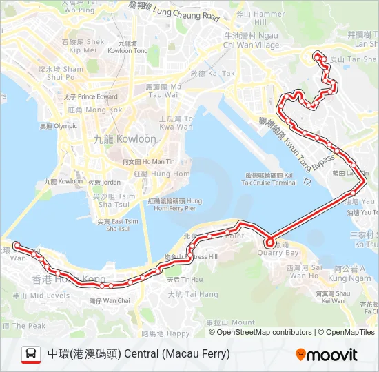 619 Bus Line Map