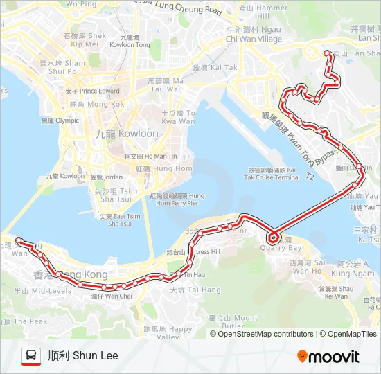 619 Bus Line Map