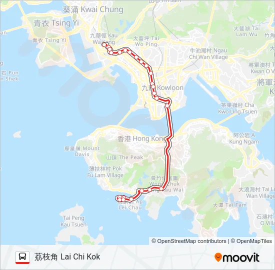 171P Bus Line Map