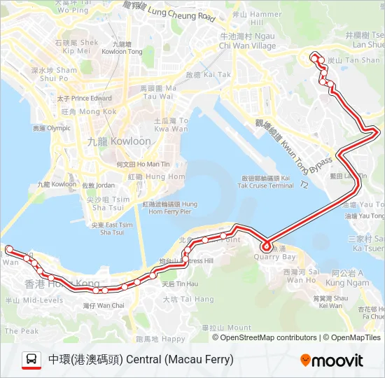 619X Bus Line Map