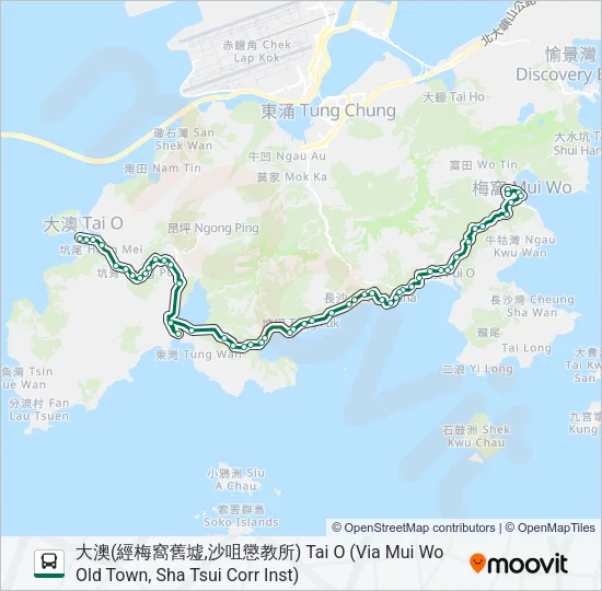 1 Bus Line Map
