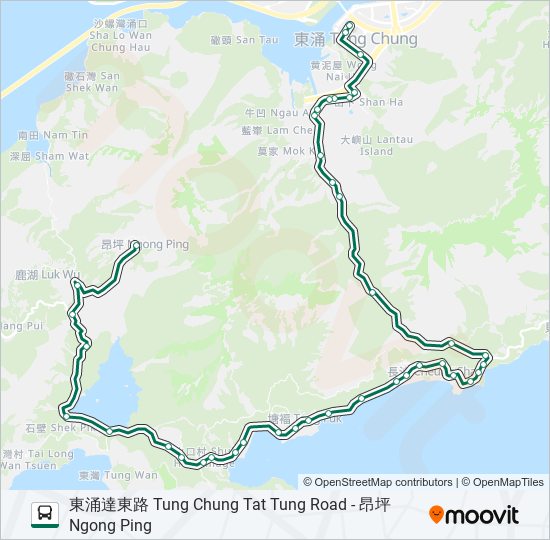 23路線：時刻表，站點和地圖-東涌達東路Tung Chung Tat Tung Road （更新）