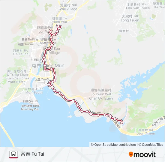 K51 Bus Line Map
