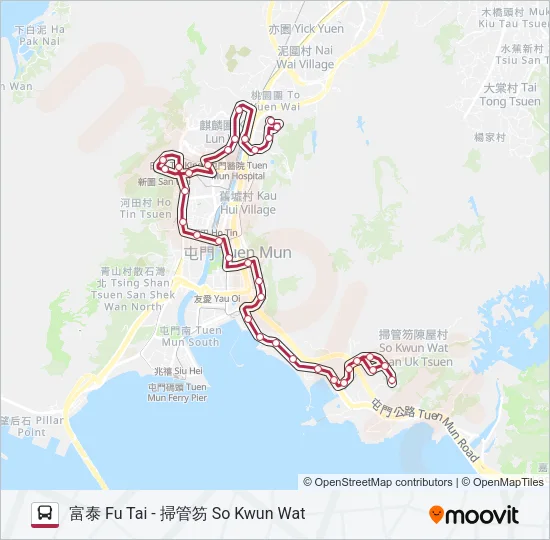 K58 Bus Line Map
