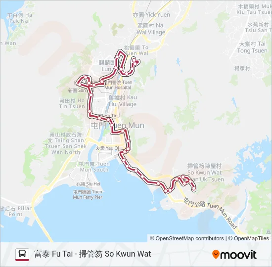 K58 Bus Line Map