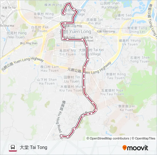 K66 Bus Line Map