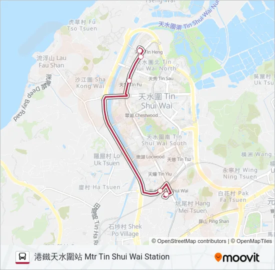 K76 Bus Line Map