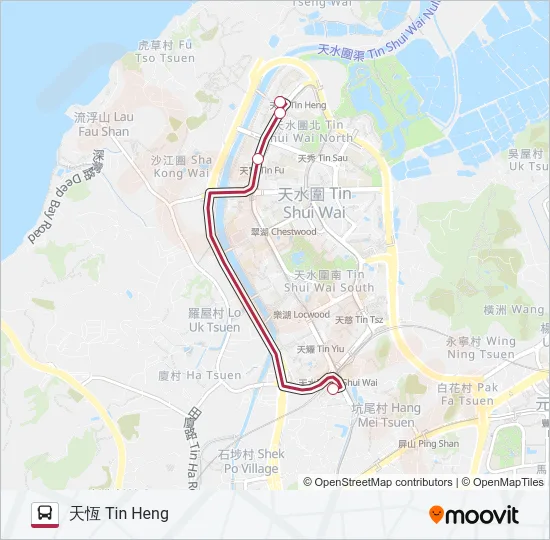 K76 Bus Line Map