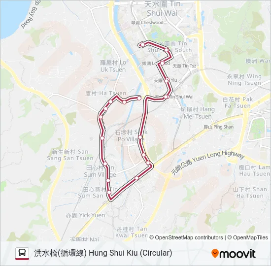 K75P Bus Line Map
