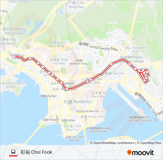 2X Bus Line Map