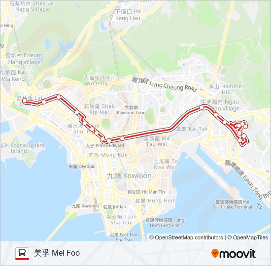 2X bus Line Map