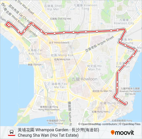 12A Bus Line Map