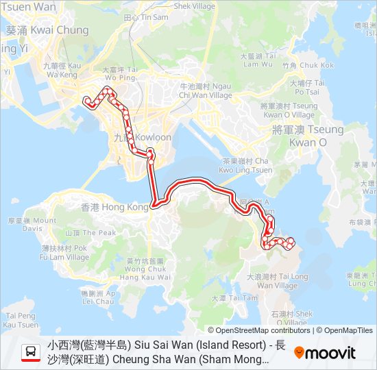 118P bus Line Map