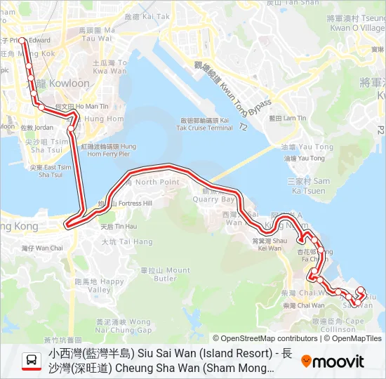 118P Bus Line Map