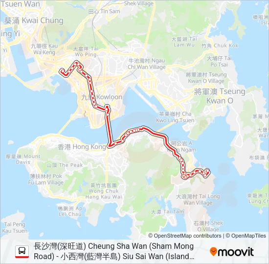 N118 Bus Line Map