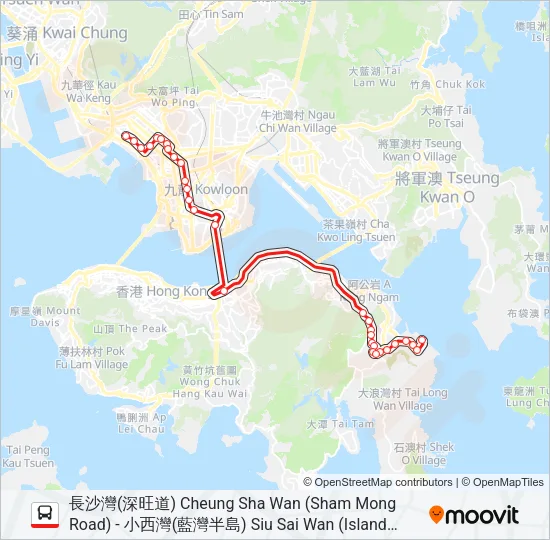 N118 Bus Line Map
