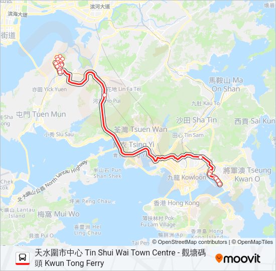 巴士269S的線路圖