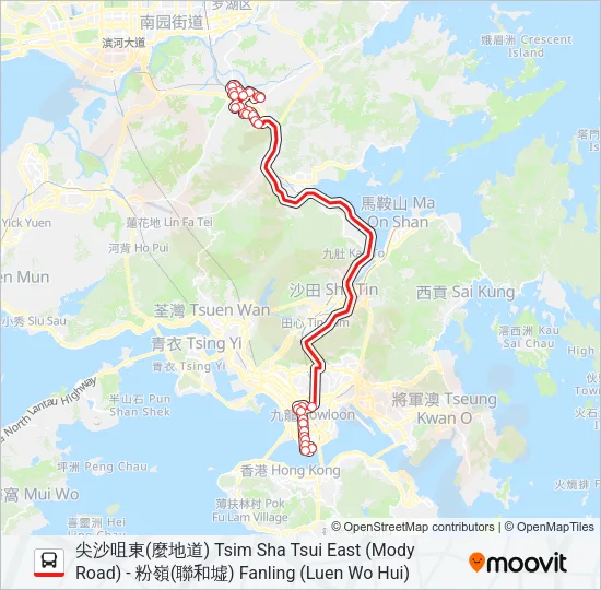 270S Bus Line Map