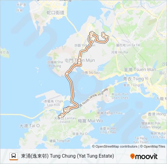 E36A Bus Line Map