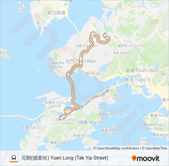 E36A Bus Line Map