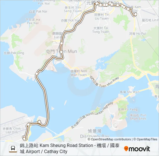 NA36 Bus Line Map