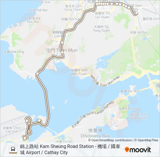 NA36 Bus Line Map