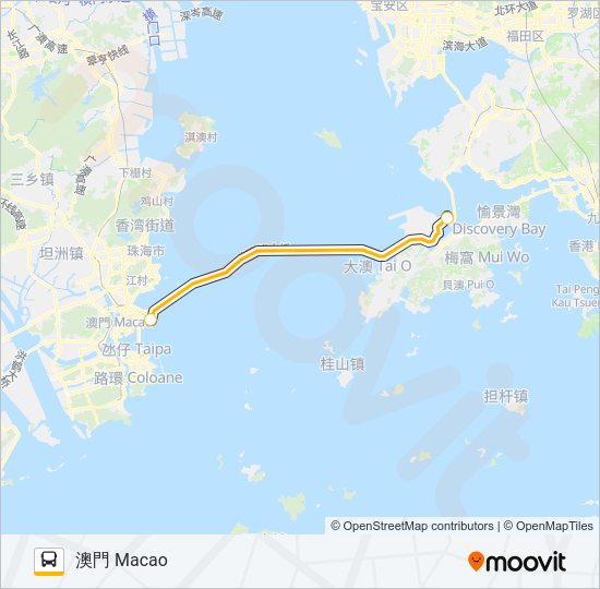 巴士港澳線的線路圖