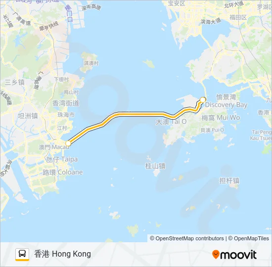 港珠線 Bus Line Map