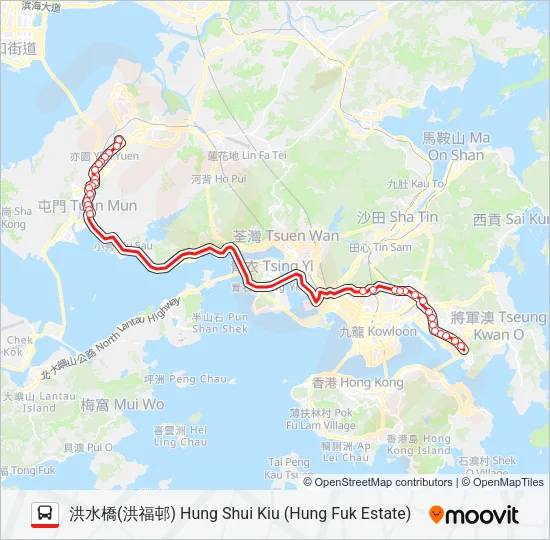 258P Bus Line Map