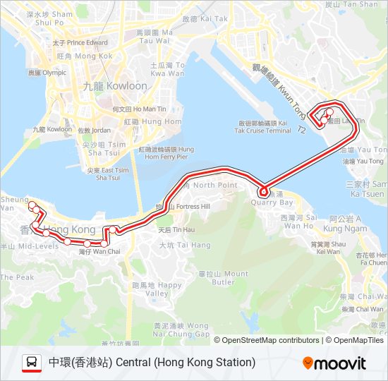 621 bus Line Map