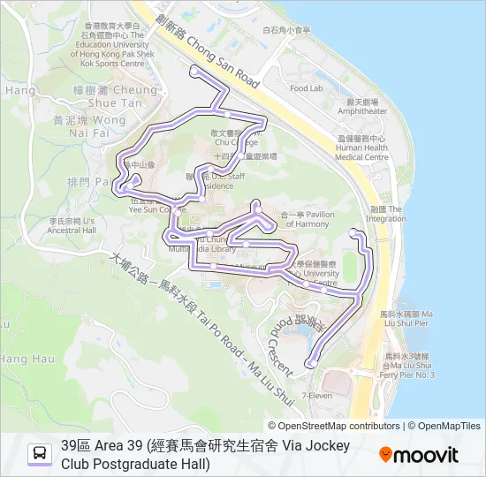 N Bus Line Map