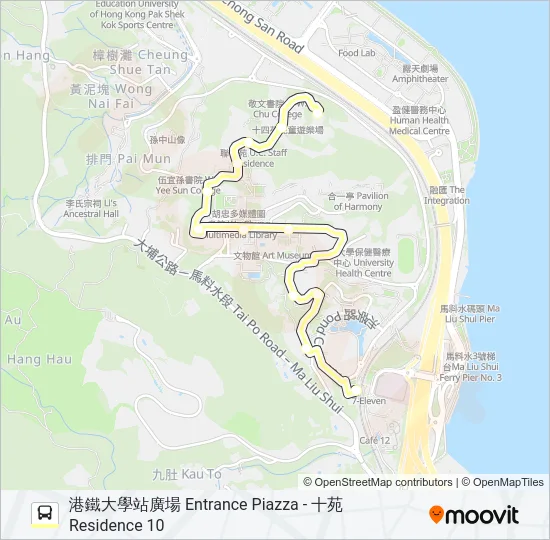 NR834 Bus Line Map