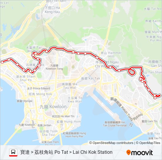214 bus Line Map