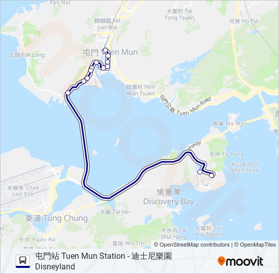 R33 bus Line Map